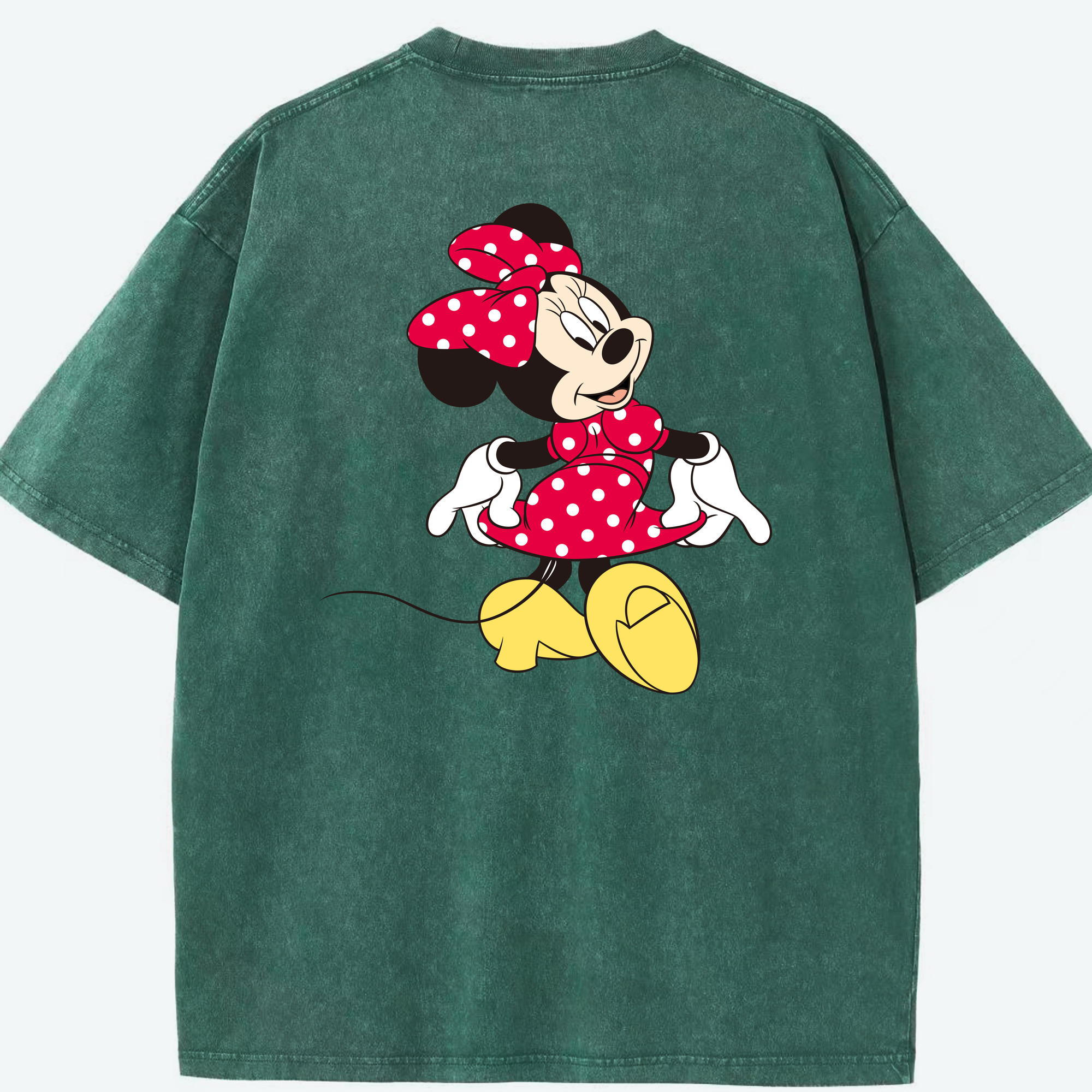 （画像用） ミッキーマウス Mickey Mouse 綿100% ヴィンテージ風 半袖Tシャツ（背面プリント）